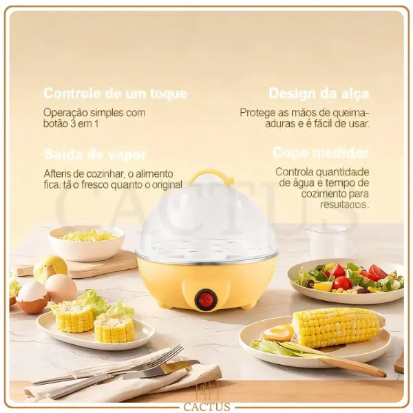 CookEgg – Cozedor Elétrico Prático para Ovos e Mais