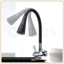 FlexiJet Torneira Parede Preta – Bica flexível 360° com duplo jato para pia de cozinha