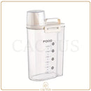 Pote Hermético MultiDose – Dispenser com Copo Medidor e Bico Dosador para Grãos e Cereais