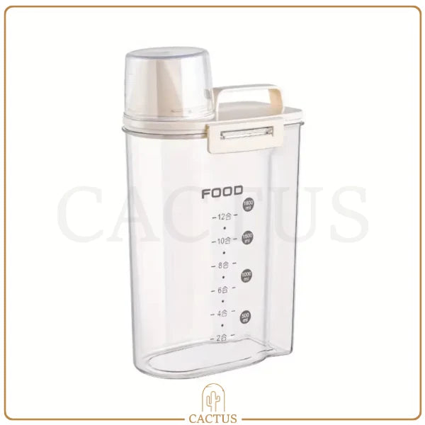 Pote Hermético MultiDose – Dispenser com Copo Medidor e Bico Dosador para Grãos e Cereais