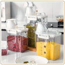 Pote Hermético MultiDose – Dispenser com Copo Medidor e Bico Dosador para Grãos e Cereais