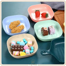 Pratinhos Color Joy – Pratos Plásticos Reutilizáveis para Lanches e Mise en Place