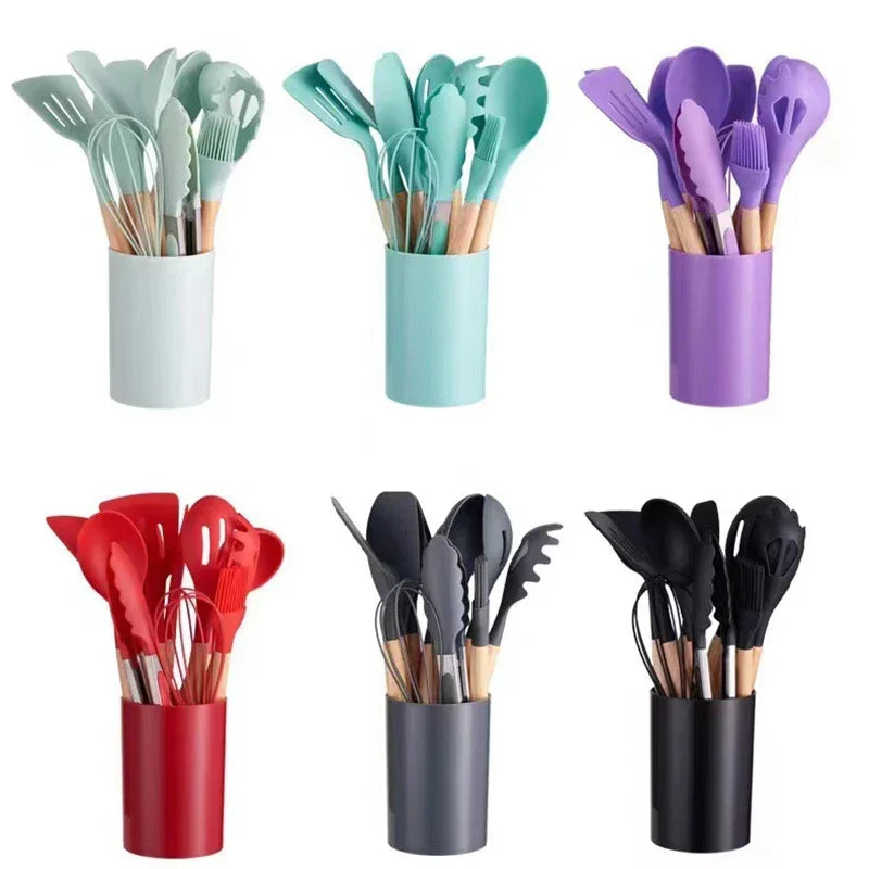 Kit de Utensílios em Silicone - 12 Peças