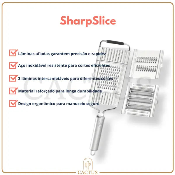 SharpSlice – Cortador Multifuncional de Legumes em Aço Inoxidável